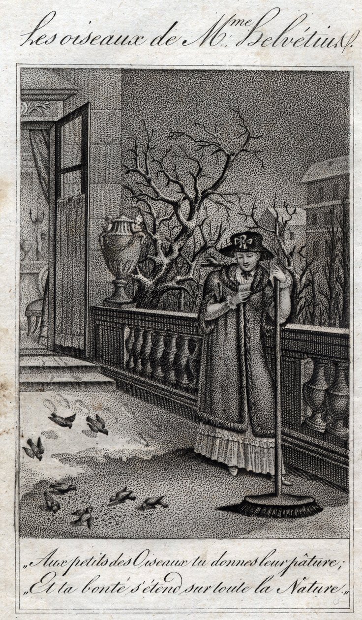 De vogels van Madame Helvetius (Anne Catherine Helvetius) in 