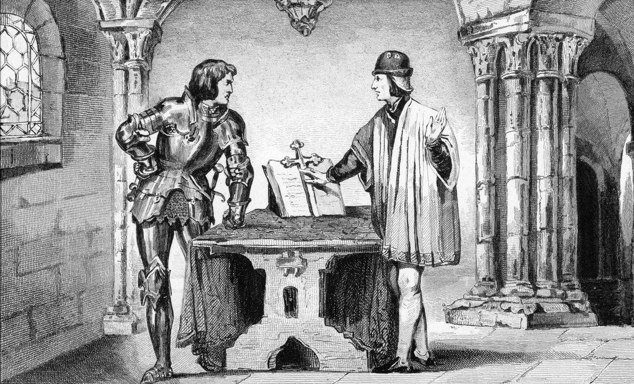 Lodewijk XI (1423-83) onder huisarrest gehouden door Karel de Stoute (1433-77) uit 