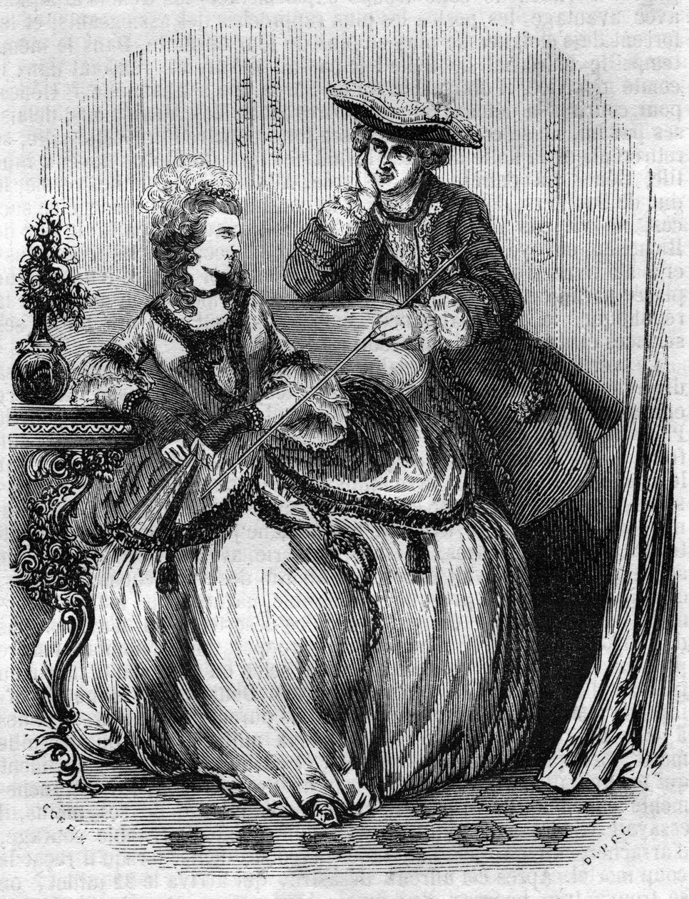 Lodewijk XV en Madame de Pompadour, Jeanne Antoinette Poisson (1721-1764) (Markiezin de Pompadour) - in 