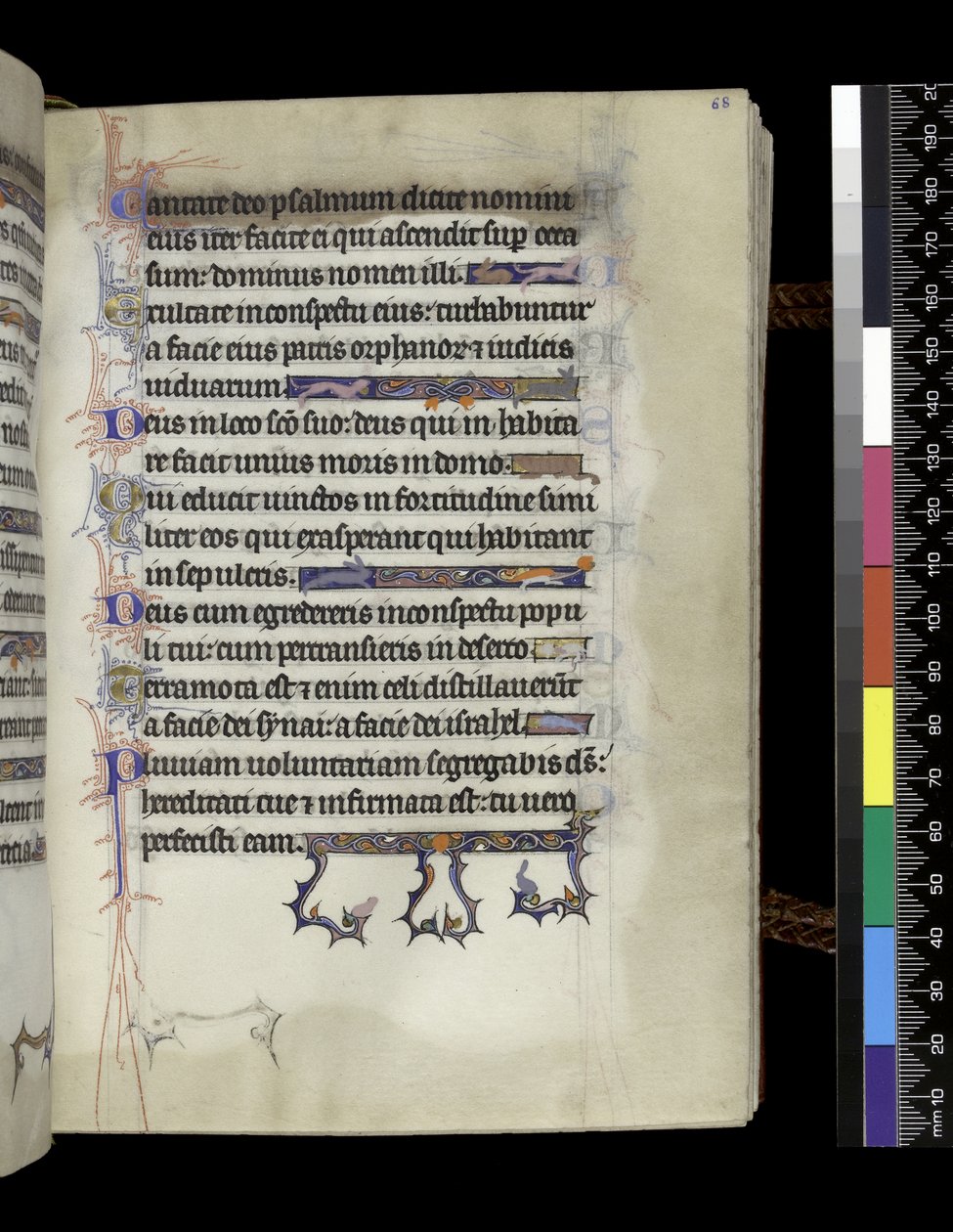 MS 300 f.68r, folio uit het Psalter en de Getijden van Isabella van Frankrijk, Parijs, c.1265-70 door French School