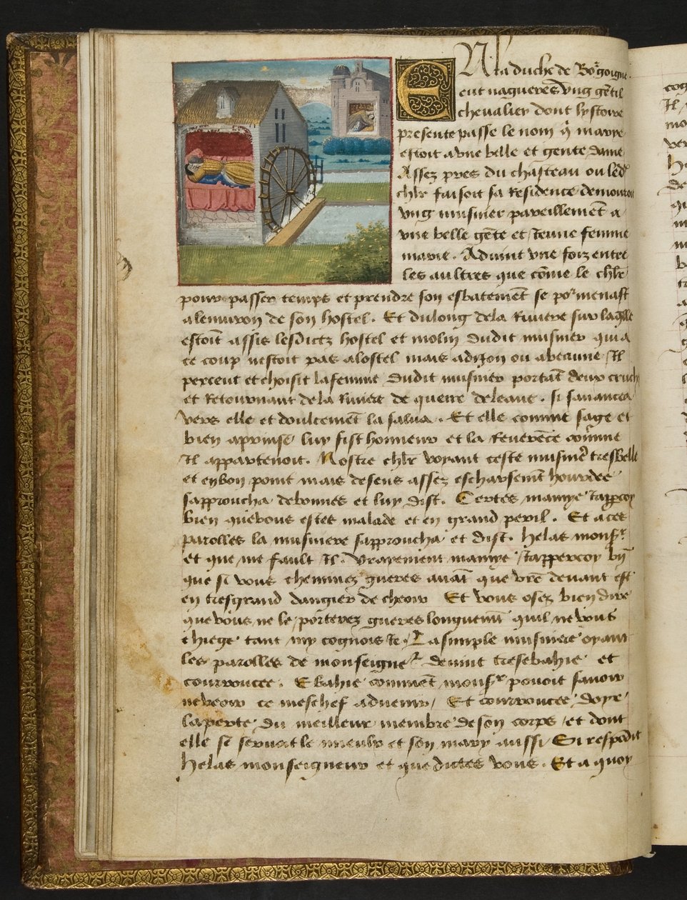 Pagina uit Cent Nouvelles Nouvelles, c.1461-62 door French School