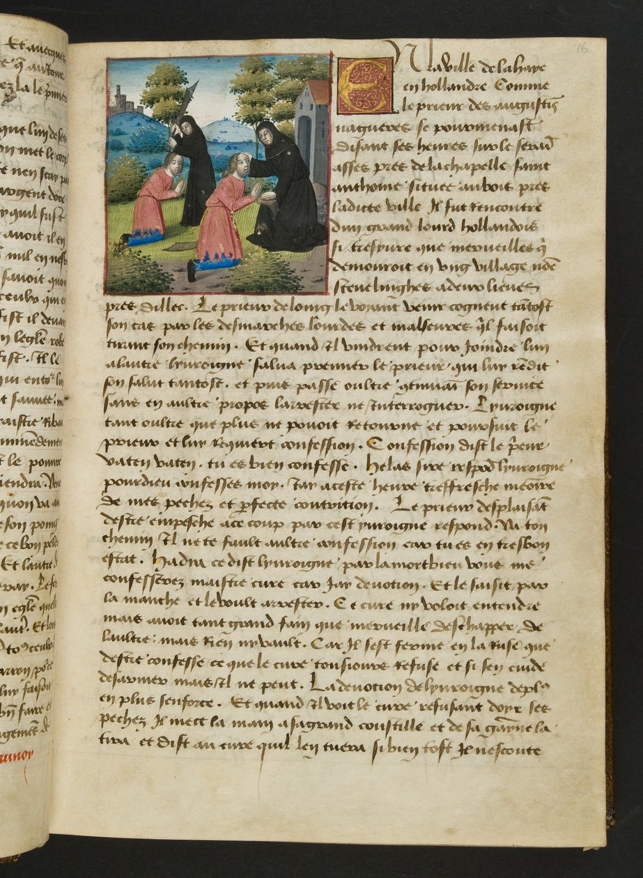Pagina uit Cent Nouvelles Nouvelles, c.1461-62 door French School