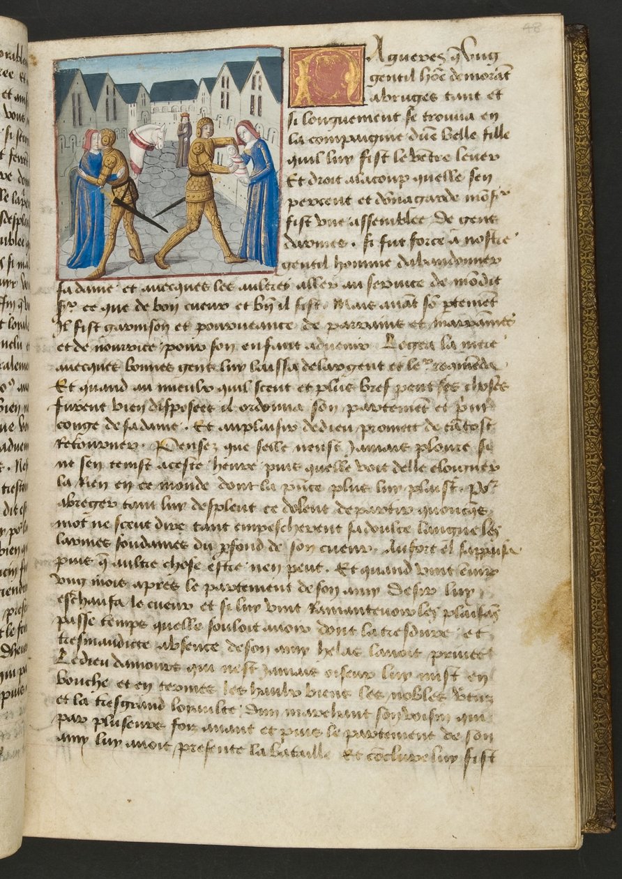 Pagina uit Cent Nouvelles Nouvelles, c.1461-62 door French School