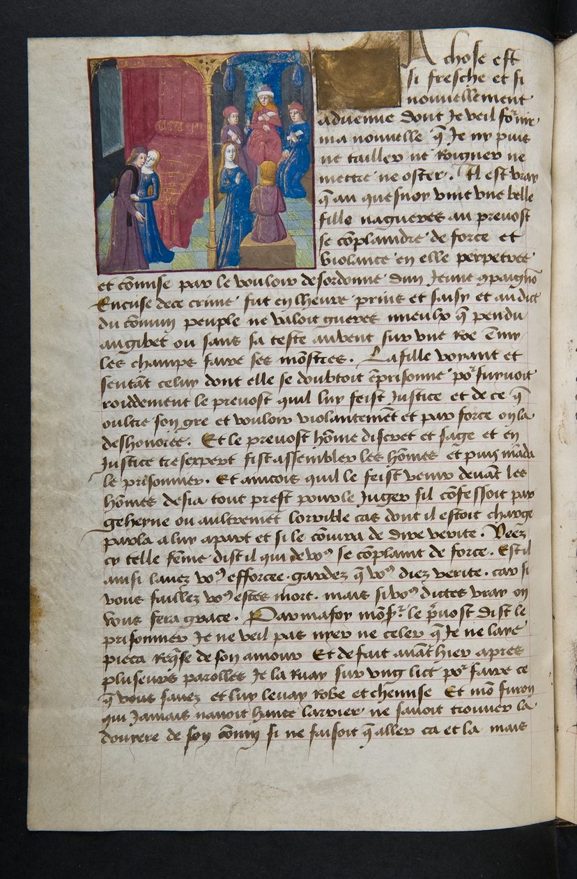 Pagina uit Cent Nouvelles Nouvelles, c.1461-62 door French School