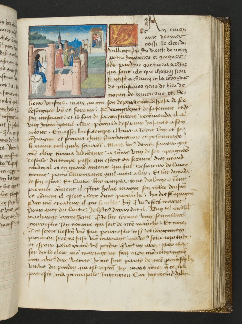 Pagina uit Cent Nouvelles Nouvelles, c.1461-62 door French School