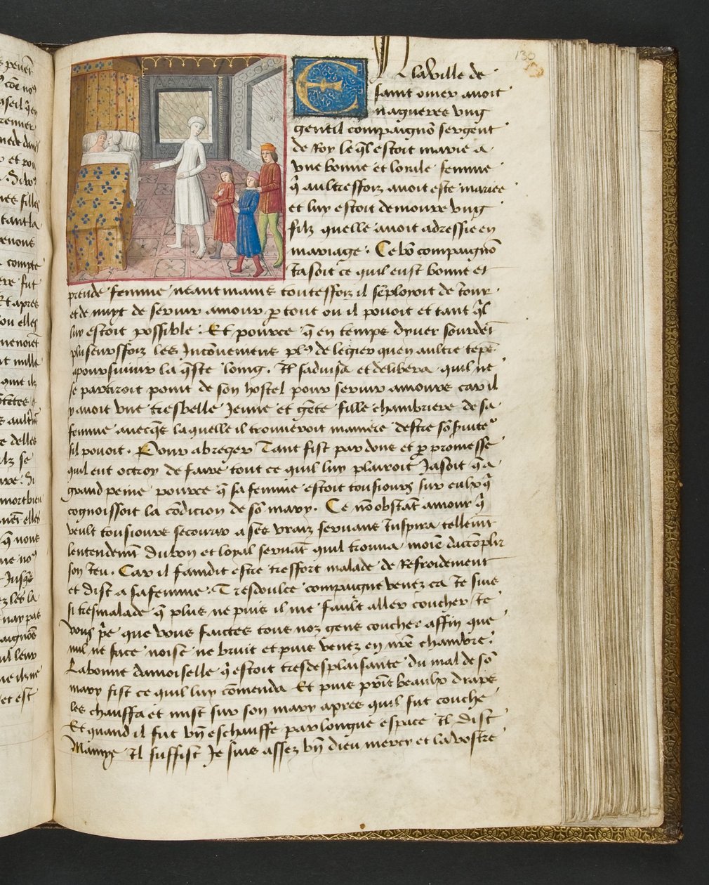 Pagina uit Cent Nouvelles Nouvelles, c.1461-62 door French School