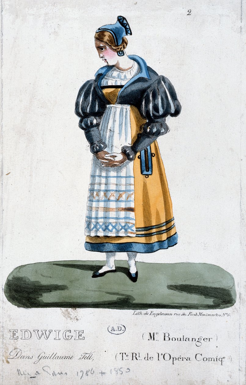 Madame Boulanger in de rol van Edwige in de opera Guillaume Tell door Rossini door French School