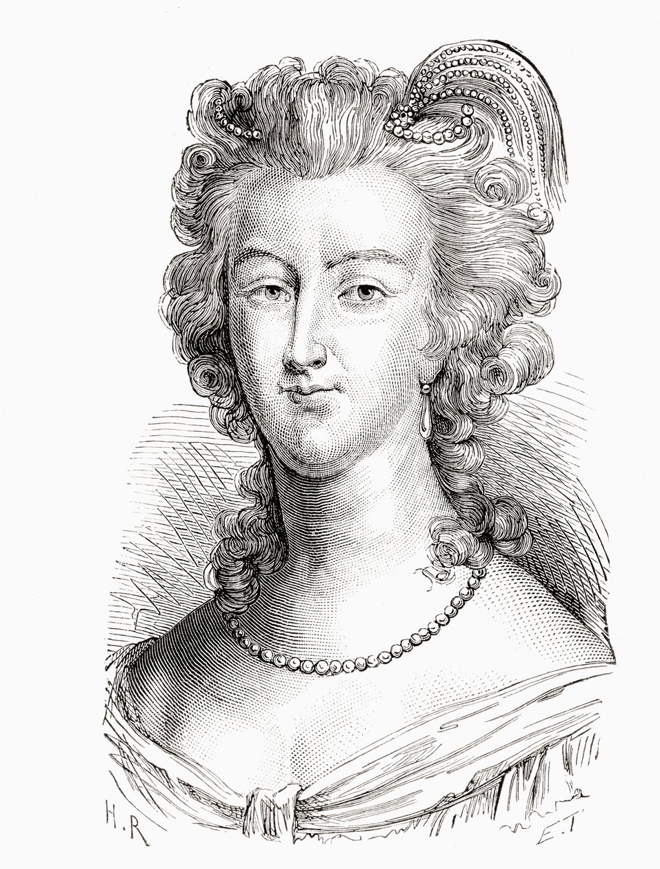 Marie Antoinette, uit Histoire de France, gepubliceerd ca. 1880 door French School