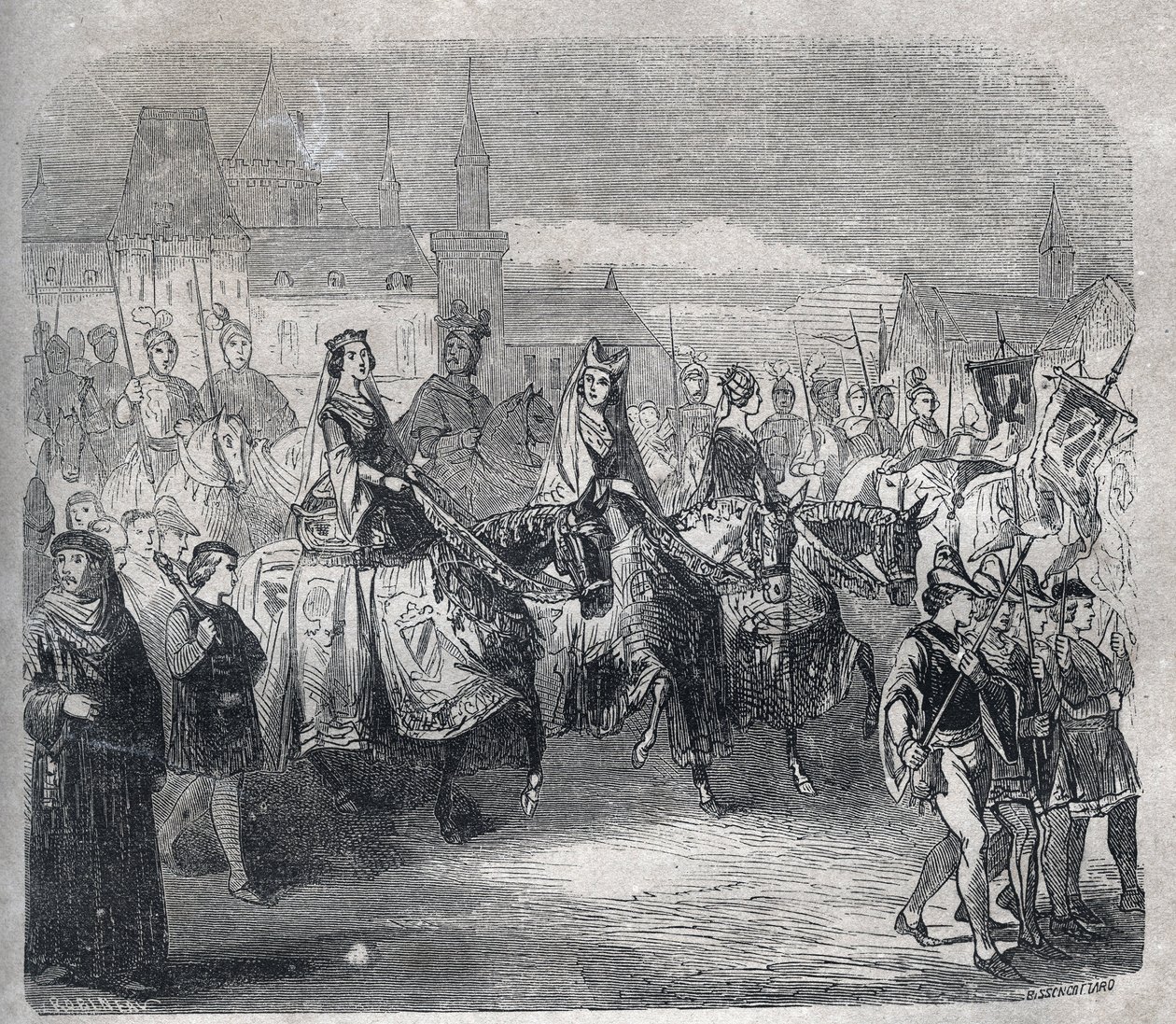 Huwelijken van koning Lodewijk X de Hutin en zijn broers Philippe door French School