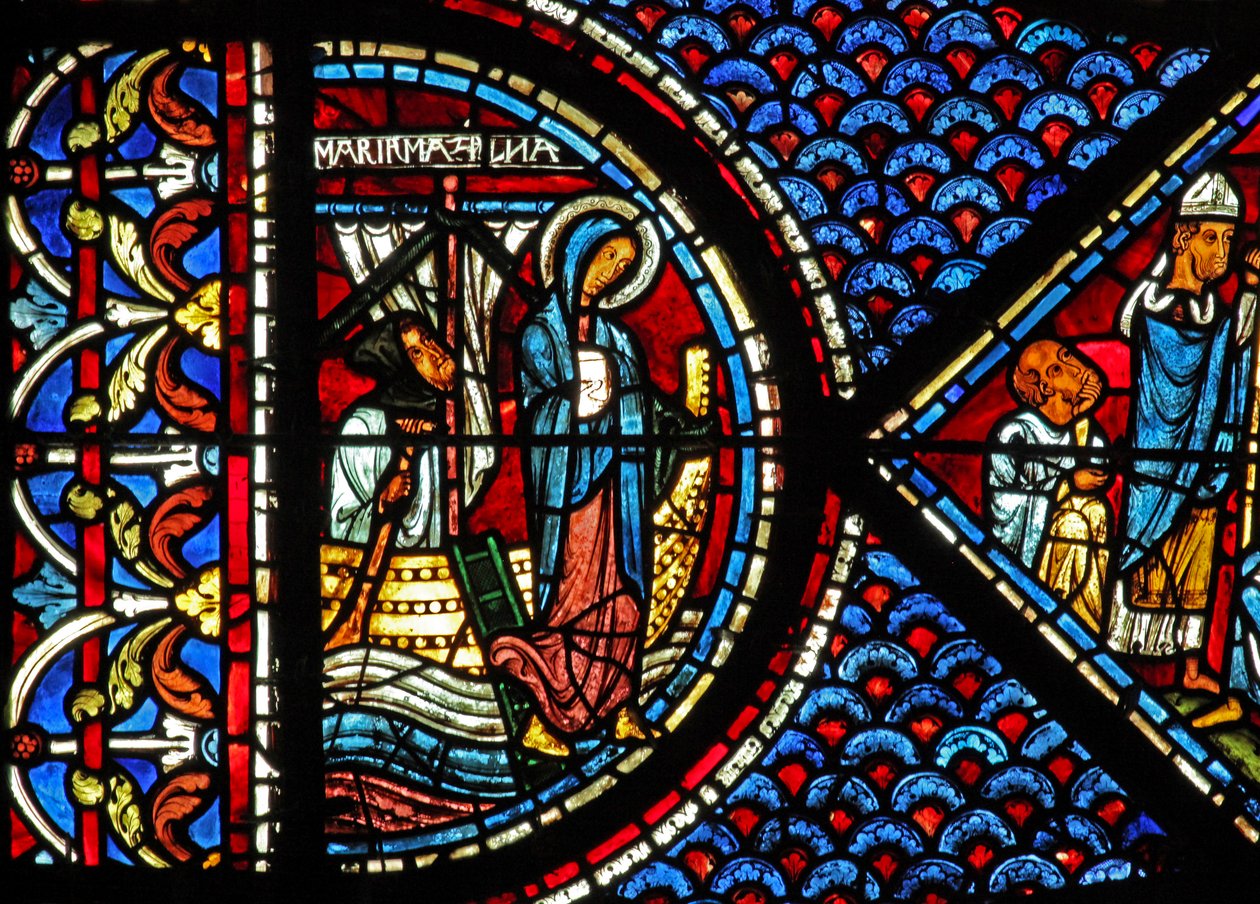 Het Maria Magdalena-raam: Maria landt in Provence door French School