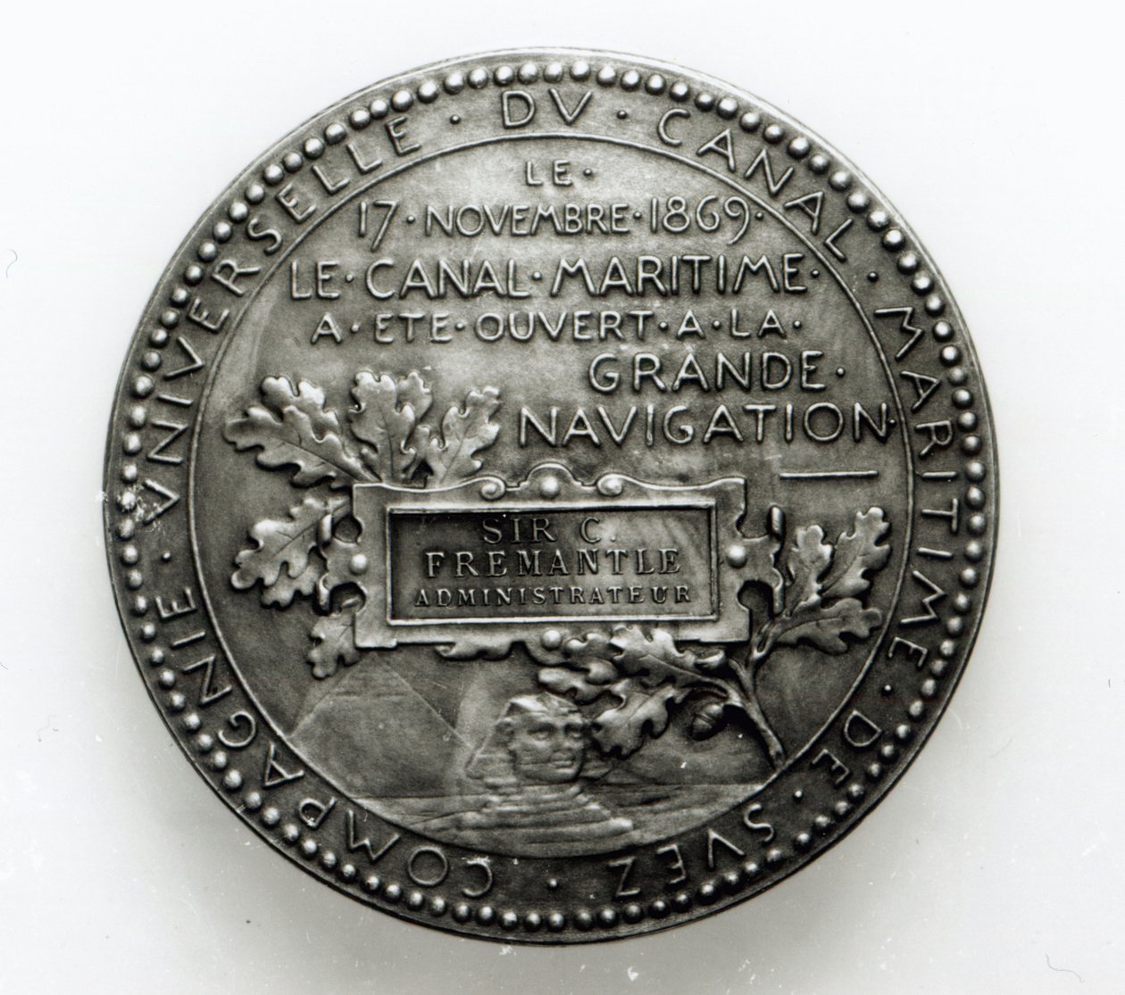 Medaille ter herdenking van de opening van het Suezkanaal op 17 november 1869 door French School