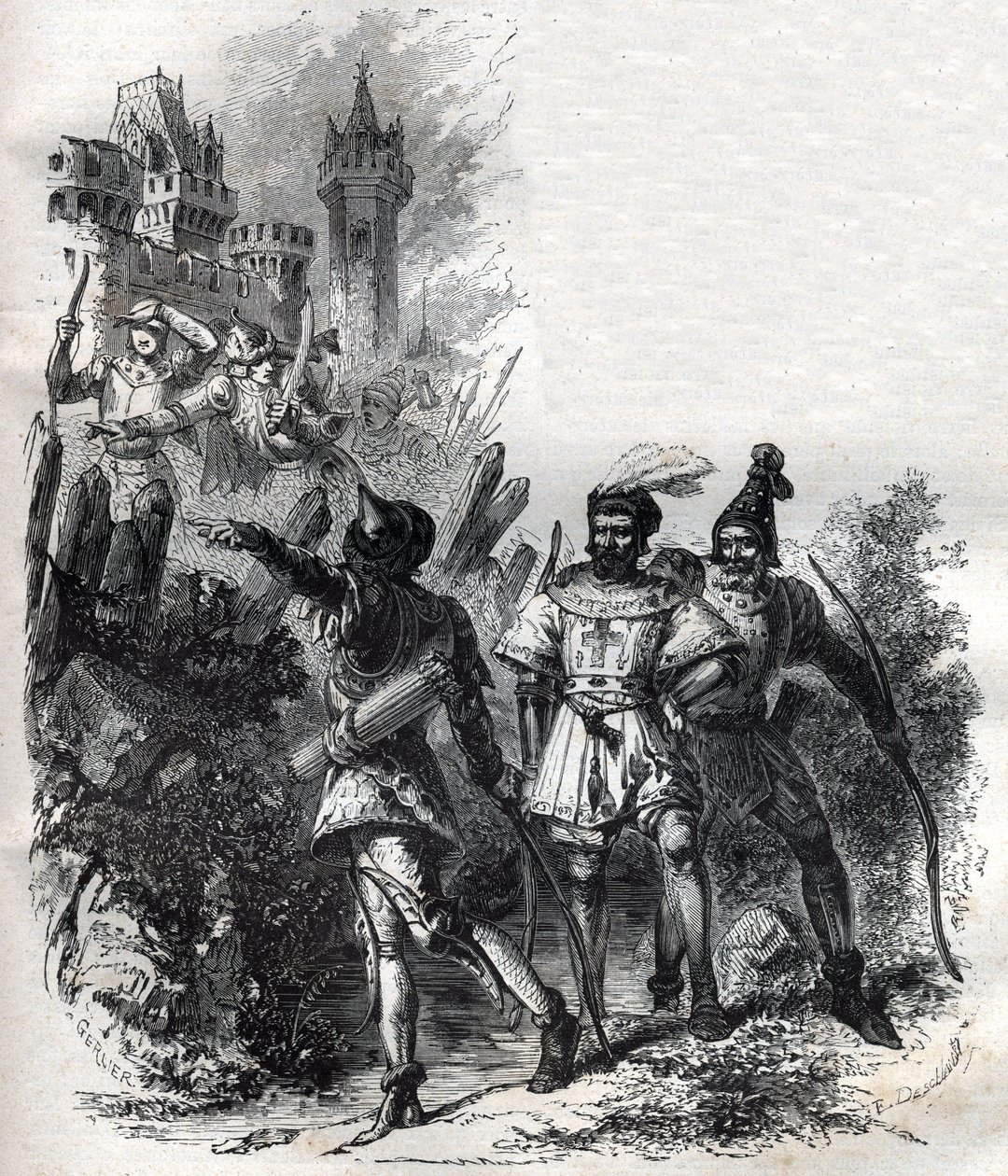 Huurlingen en bandieten van Paus Clemens VI (Peter Roger) door French School