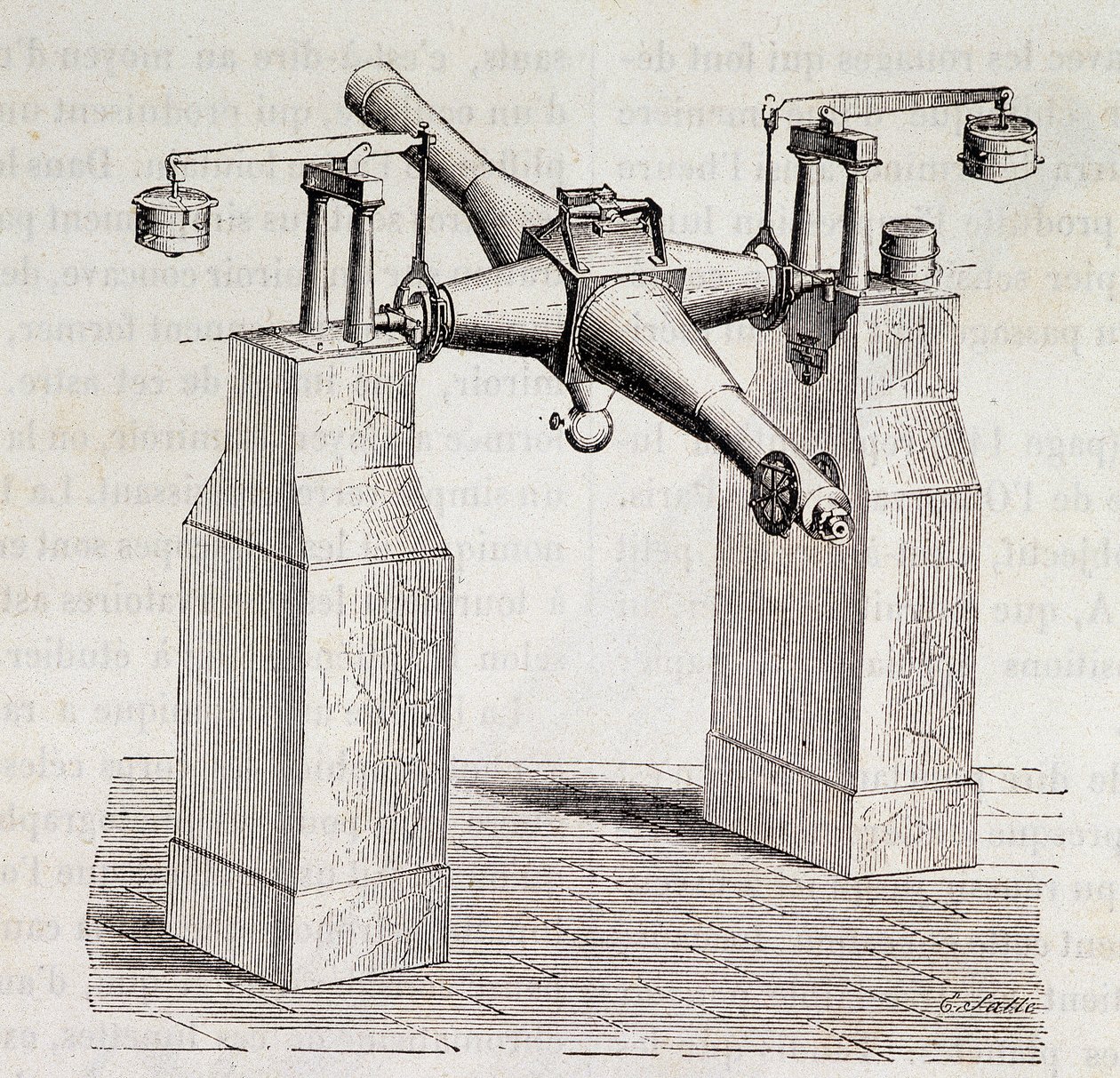 Meridiaanbezel van het Observatorium van Parijs - in 