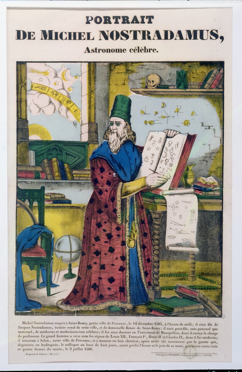 Michel Nostradame (Nostradamus) (1502-66) ca.1840 door French School
