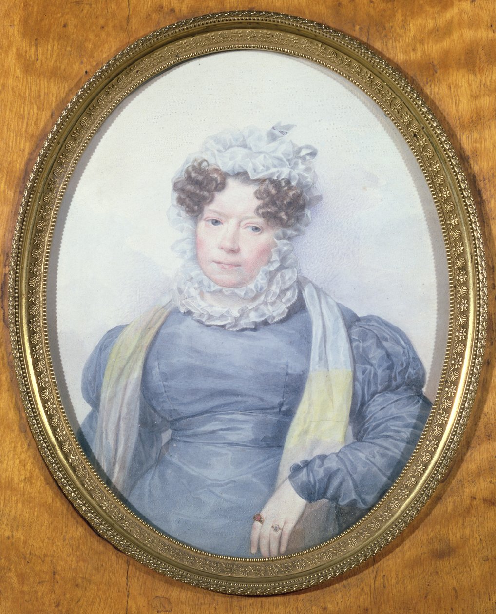 Miniatuurportret van Madame Swetchine (1782-1857) door French School
