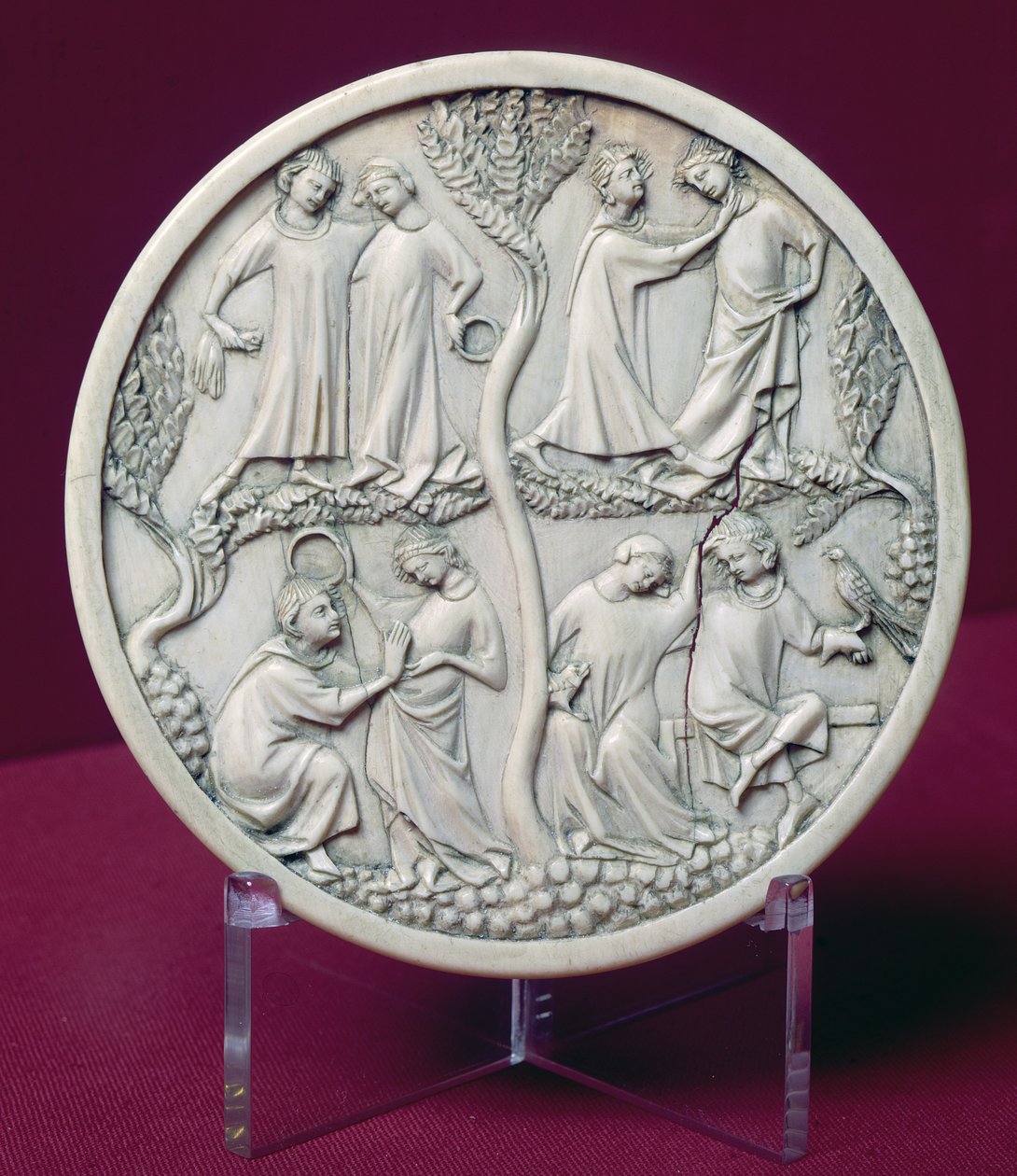 Spiegelkist met hofscènes, c.1320-30 door French School