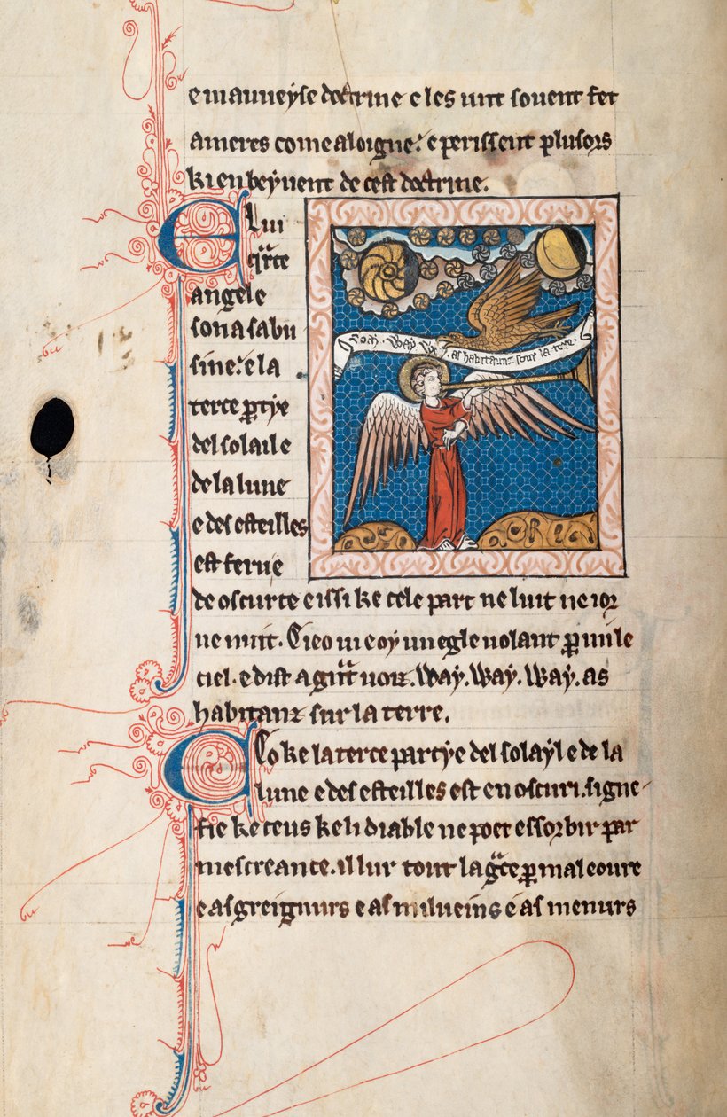 Ms65 f29v, Commentaar op de Apocalyps van St. Jan, eind 13e eeuw door French School