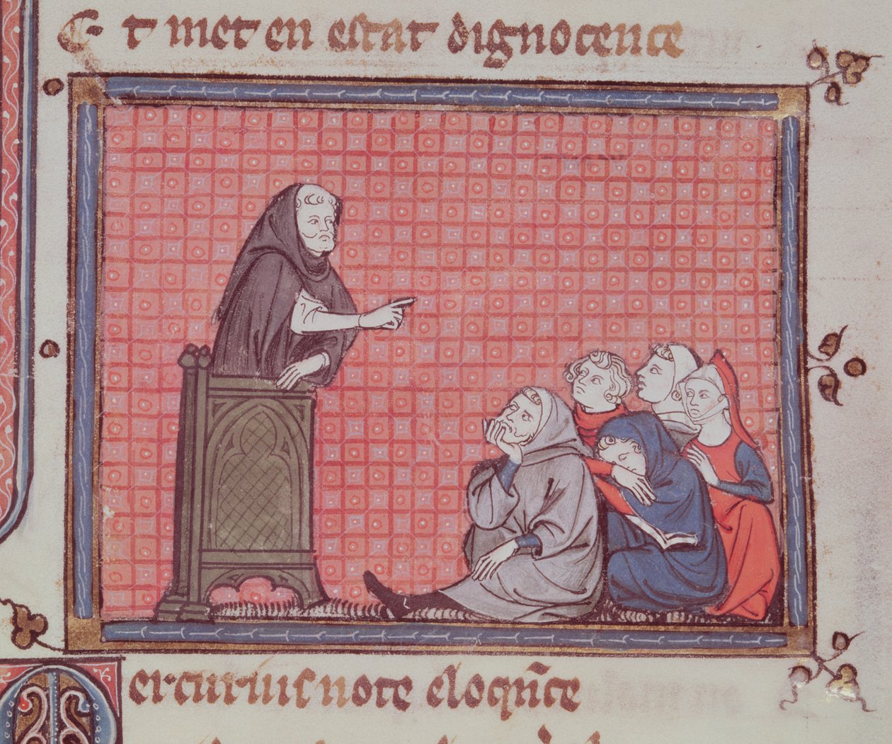 Ms 1044 fol.67 De preek, uit Ovide Moralise geschreven door Chretien Legouais door French School