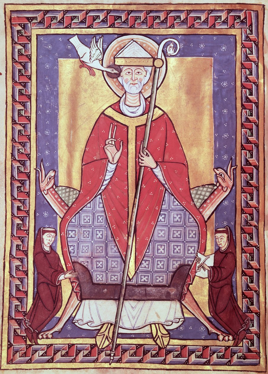 St. Gregorius, uit Extrait de ses Oeuvres door French School