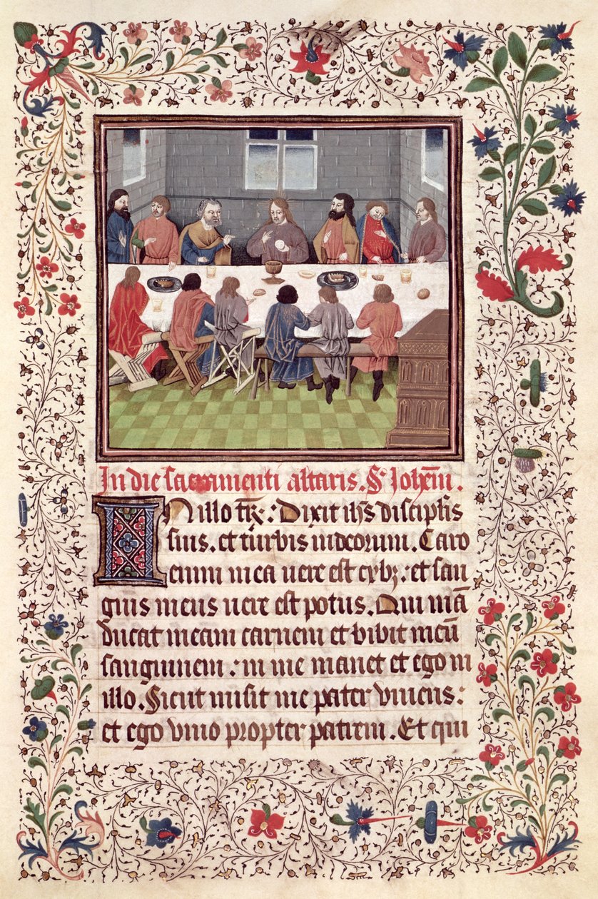 Ms 370 fol.184 Het Laatste Avondmaal door French School