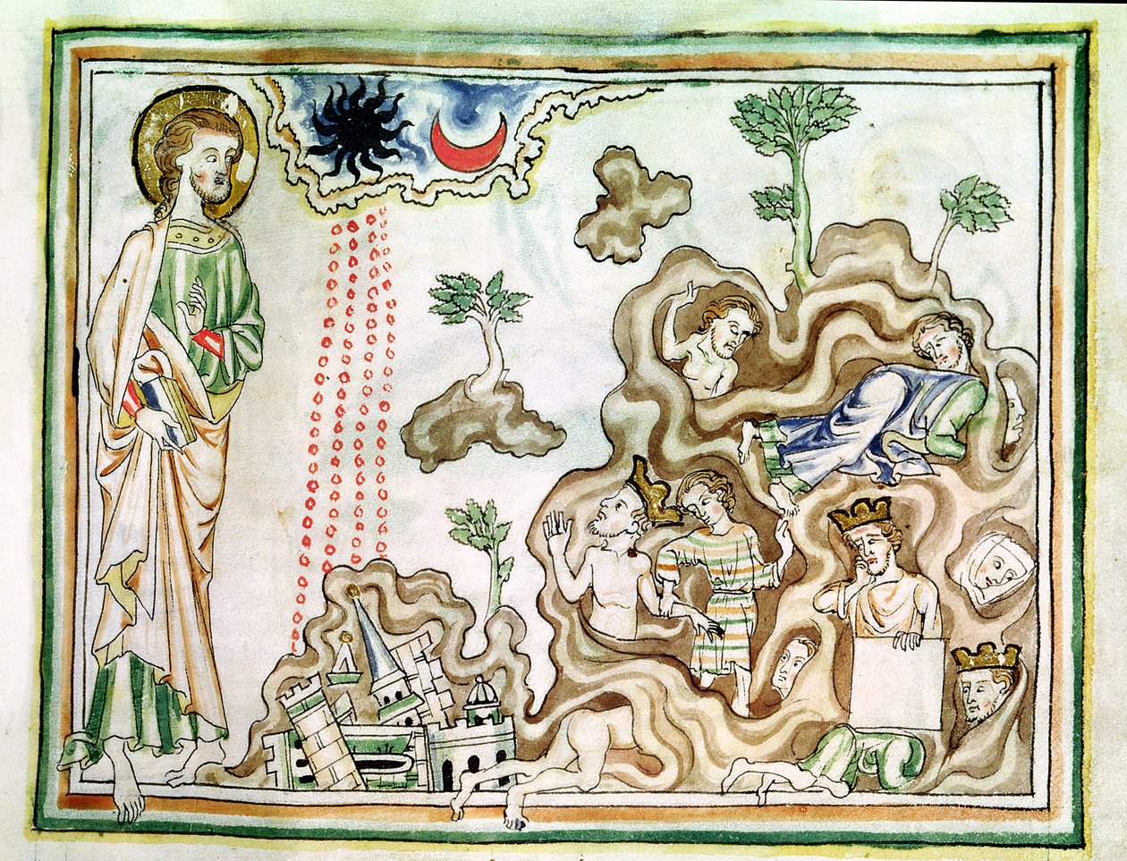 Ms 422 De Opening van het Zesde Zegel, uit een Apocalyps door French School