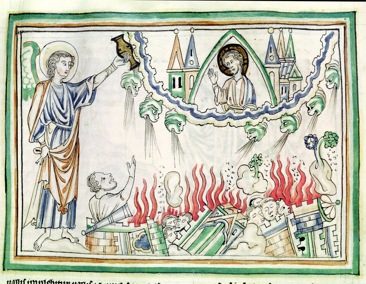 Ms 422 fol.77 De vernietiging van Babylon door French School