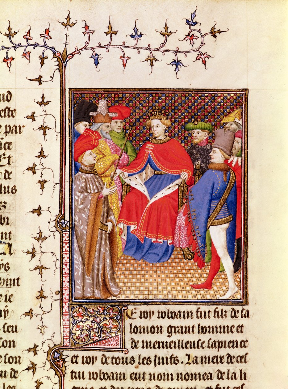 Ms 5193 Fol.52r Rosane antwoordt de gezanten van het volk, uit de Jean Sans Peur editie van De Casibus virorum illustrarium door Giovanni Boccaccio (1313-75) ca. 1410 door French School
