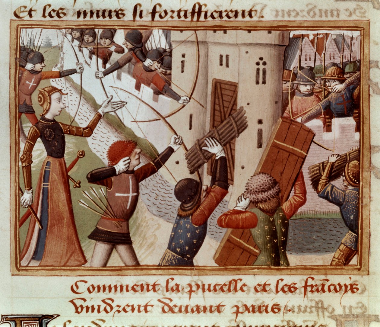 Ms Fr 5054 f.66v Het Beleg van Parijs, oktober 1428, 