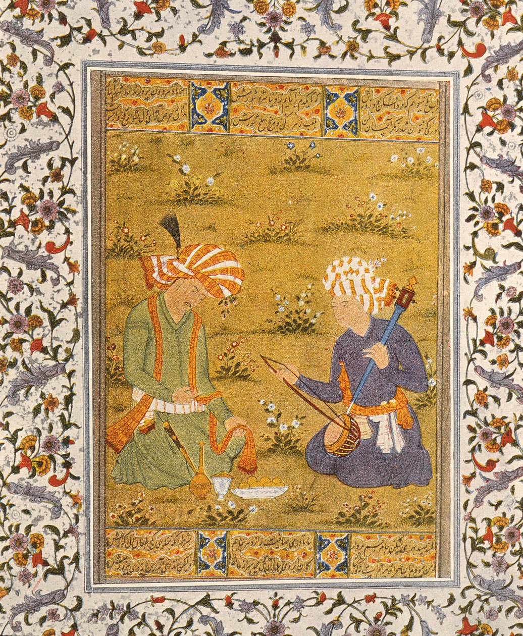 Muzikant, illustratie voor De Arabische Nachten, 1895 door French School