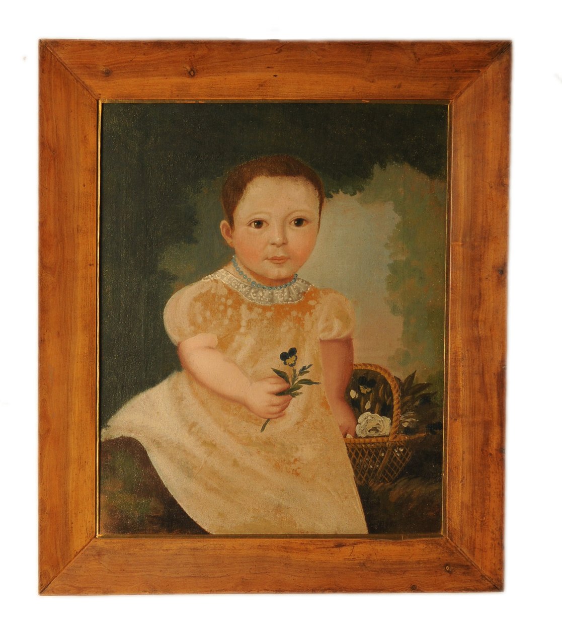 Naïef portret van een jongen door French School