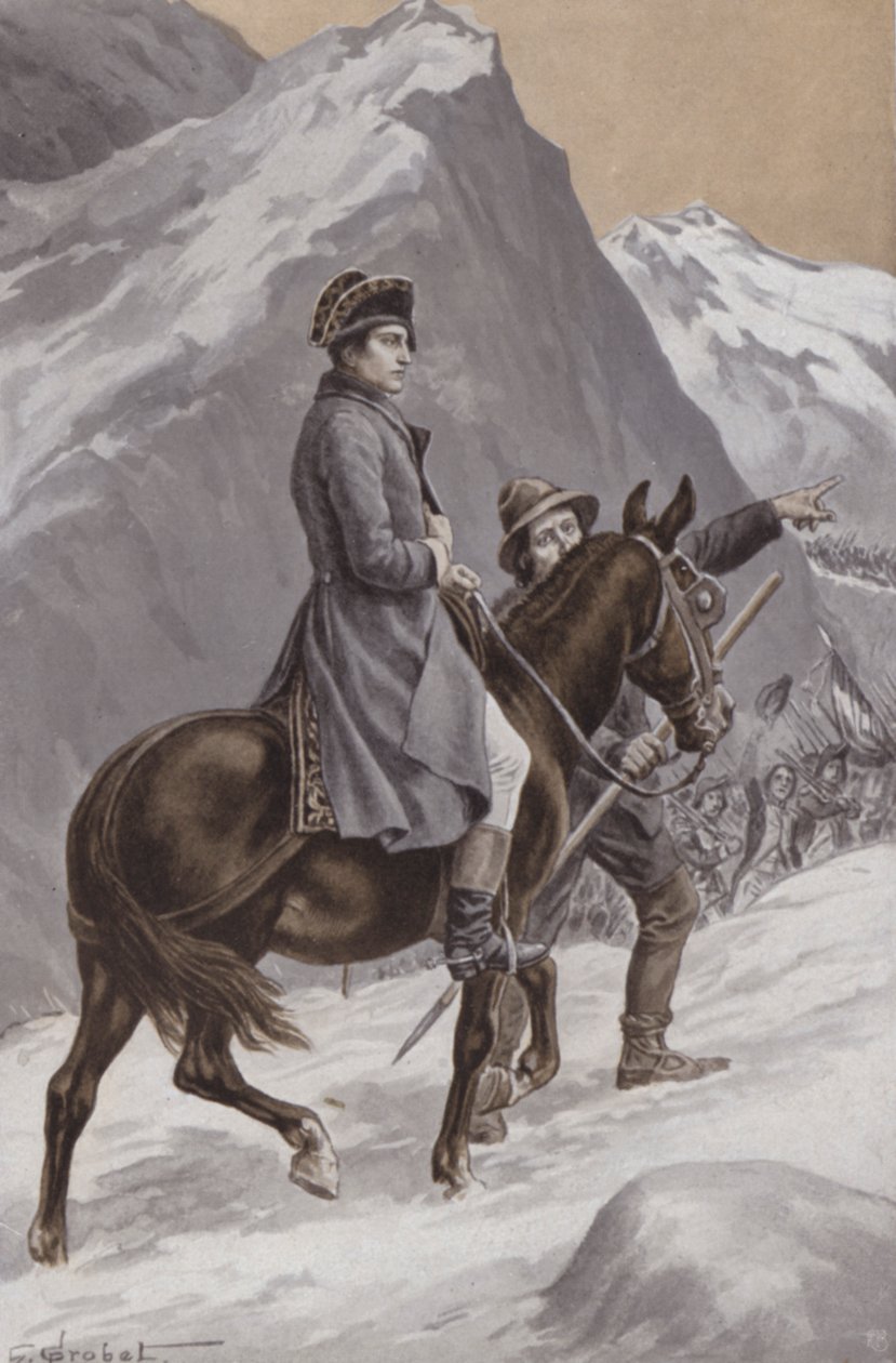 Napoleon steekt de Alpen over door French School