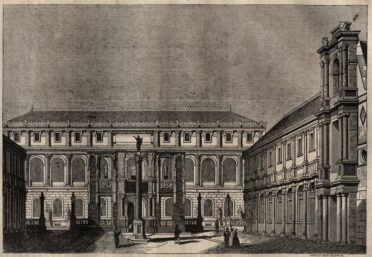 Nationale School voor Schone Kunsten in Parijs, gravure door French School