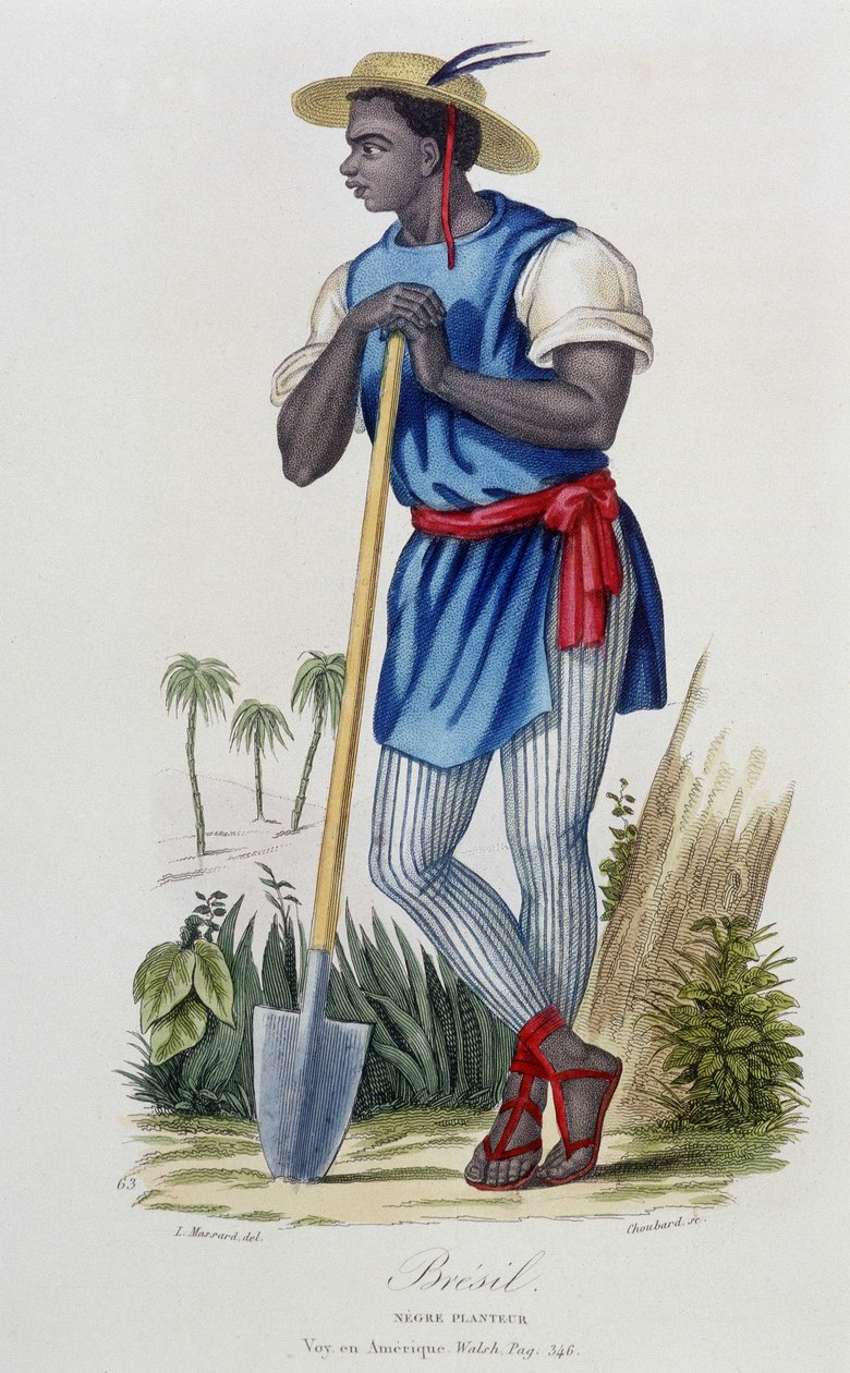 Neger planter van Brazilië - in 