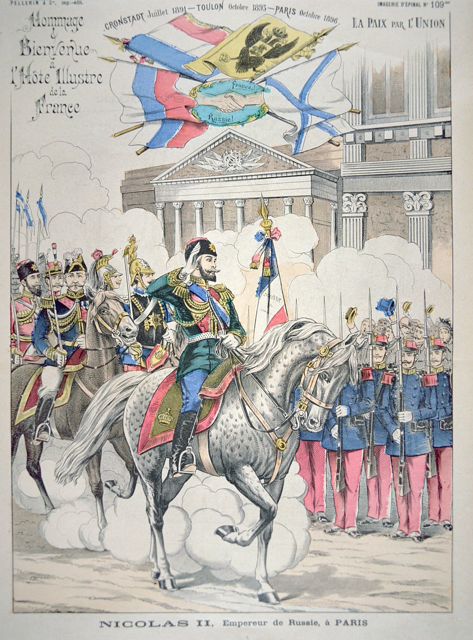 Nicolaas II bezoekt Parijs in oktober 1896 door French School