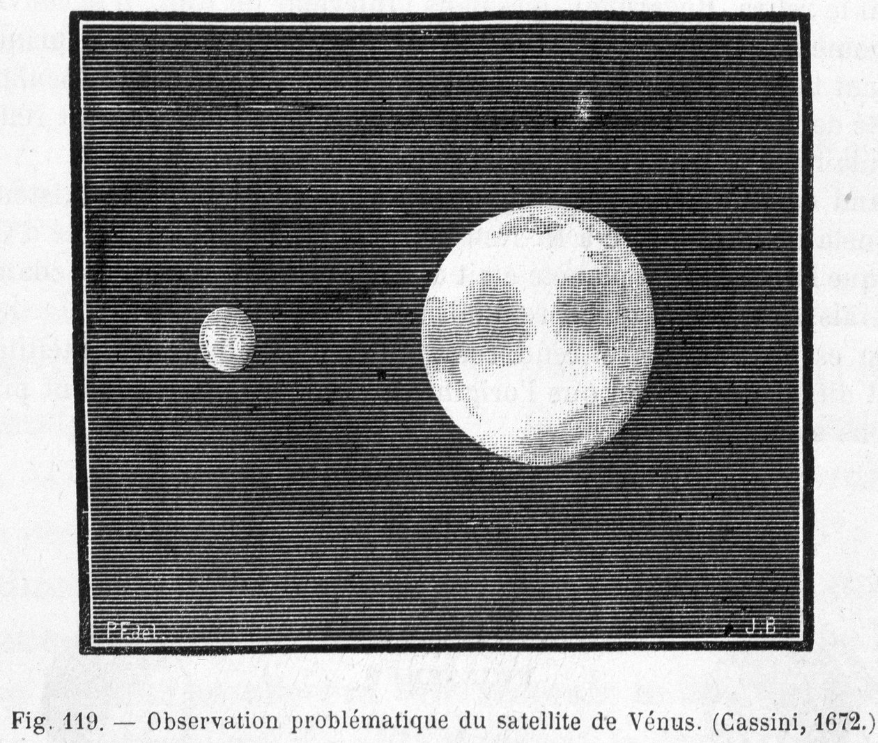 Observatie van de problematische satelliet van Venus (Cassini) door French School