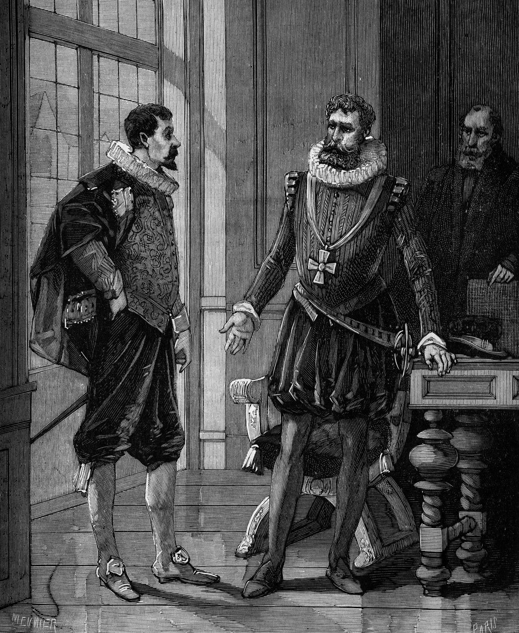 Olivier De Serres (1539 - 1619) Franse agronoom met Hendrik IV Koning van Frankrijk (1553-1610). door French School