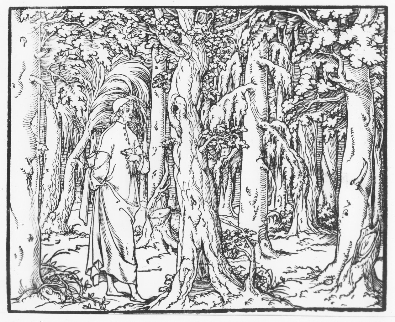 Pagina uit "Discours du Songe de Poliphile", door Francesco Colonna, 1546 door French School