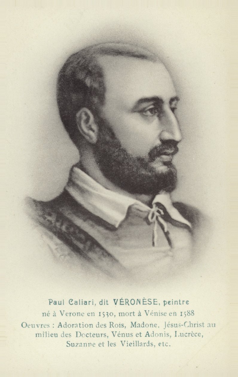 Paolo Veronese, Italiaanse schilder (litho) door French School
