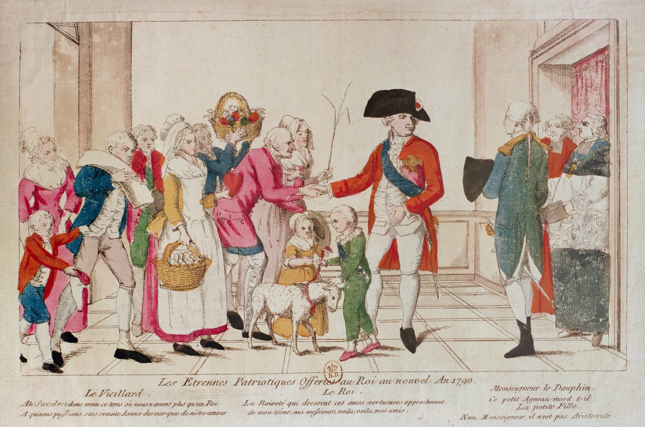 Patriottische nieuwjaarsgeschenken aangeboden aan de koning in 1790 door French School