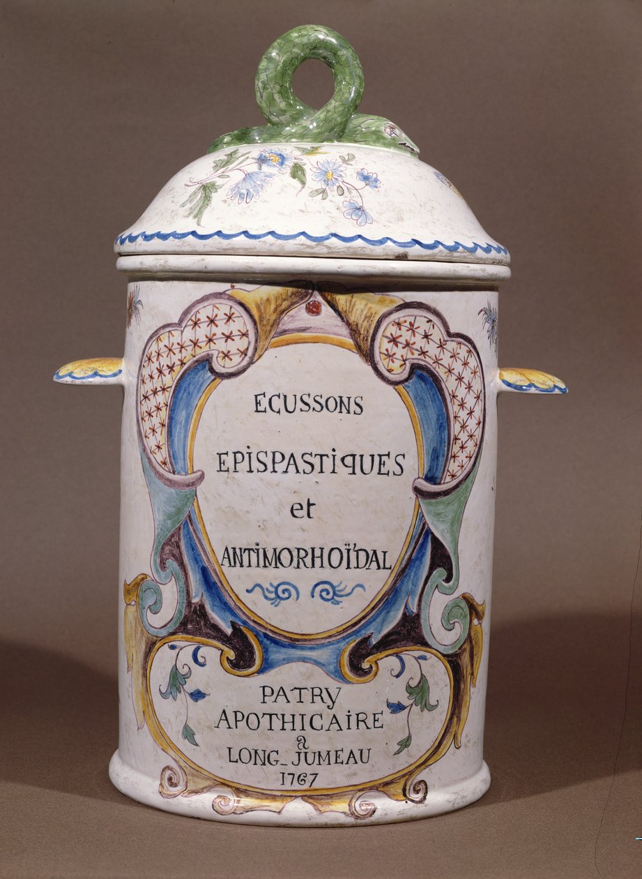 Farmaceutische pot uit de Patry-apotheek in Longjumeau, 1767 door French School