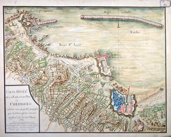 Plan voor de ontwikkeling van de haven van Cherbourg door French School