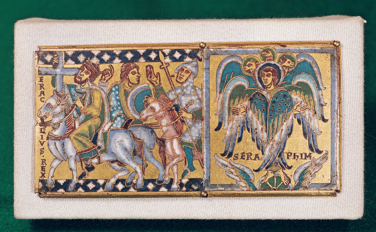 Plaquette die Heraclius (ca.575-641) en de Visie van Ezechiël toont, Mosane School door French School