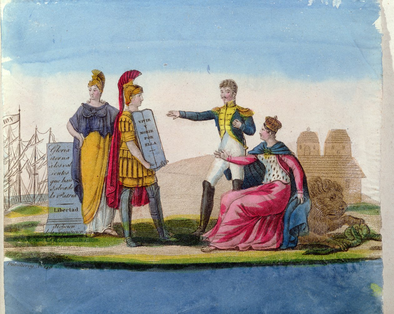 Populaire afbeeldingen ter ere van Bolívar, ca. 1820-30 door French School