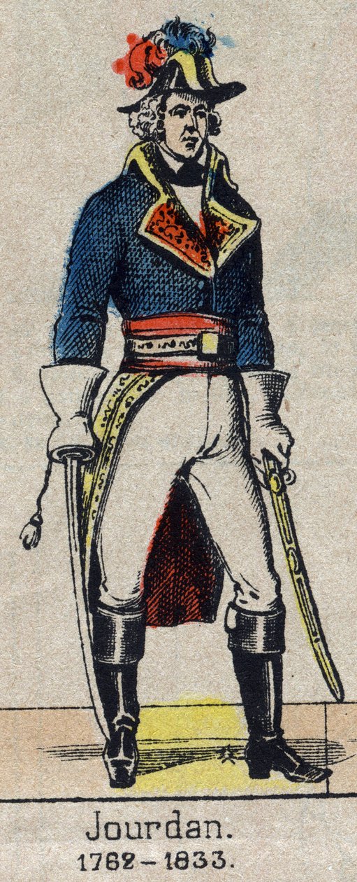 Portret van Jean Baptiste, Graaf Jourdan, maarschalk van Frankrijk (1762-1833) Afbeelding van Epinal uit het einde van de 19e eeuw door French School