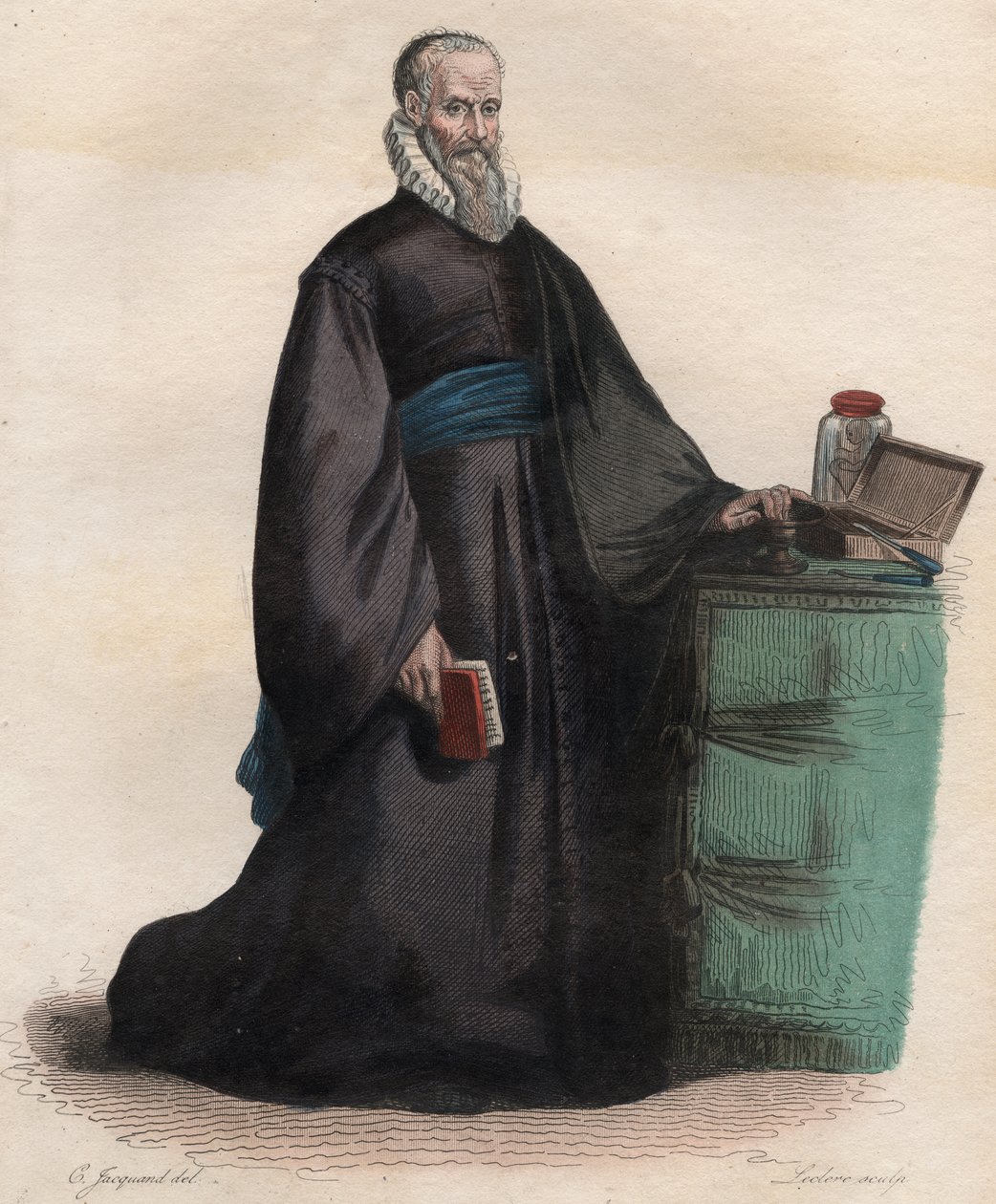Portret van Ambroise Paré (1509-1590), Franse chirurg door French School