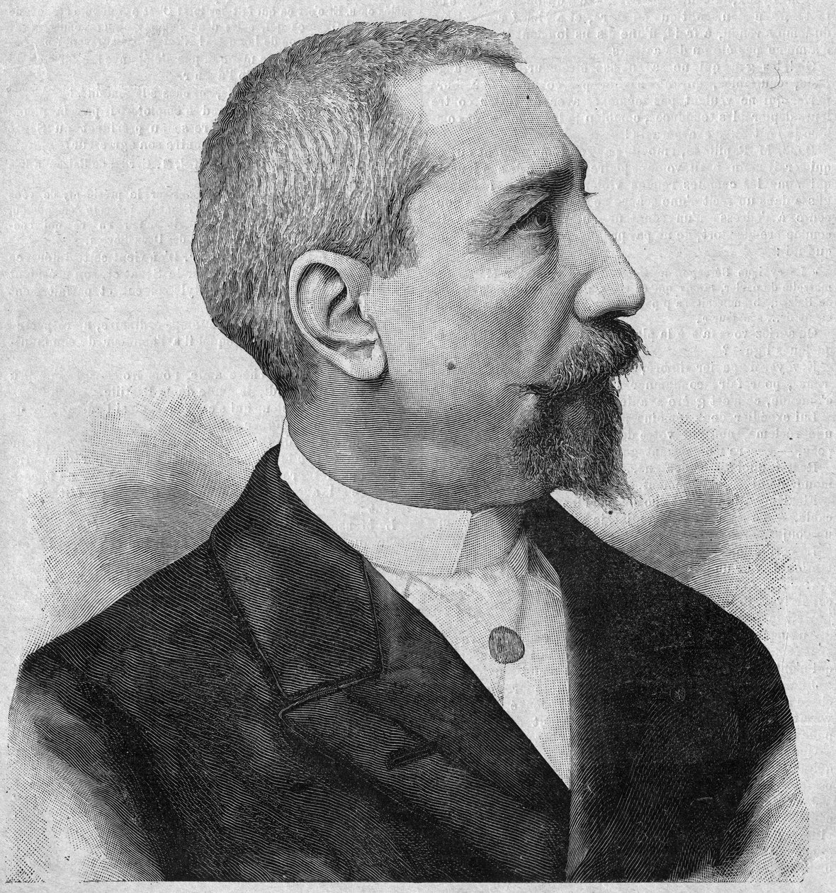 Portret van Anatole France (1844-1924), Franse romanschrijver en dichter, lid van de Académie Française. Gravure in 