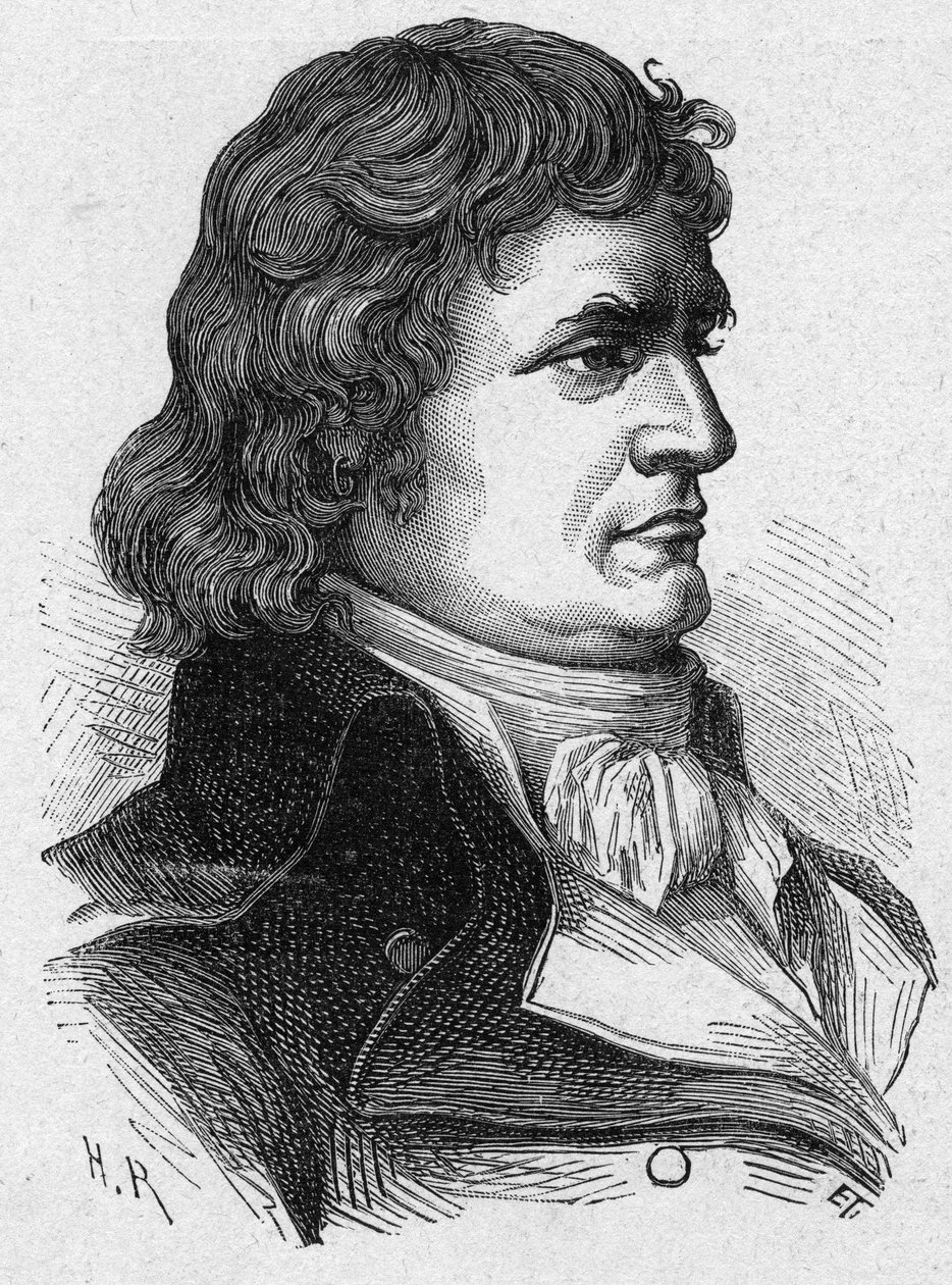 Portret van Andre Jeanbon, bekend als Jean Bon Saint-Andre of Jeanbon Saint Andre (1749-1813), Franse revolutionair en politicus. Gravure uit 1889. Privécollectie door French School