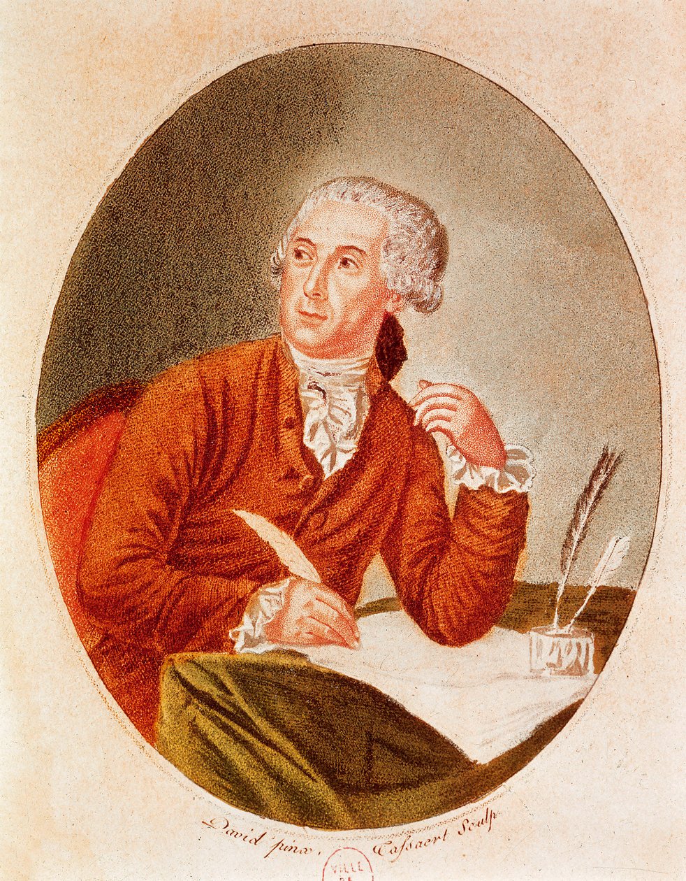 Portret van Antoine Laurent Lavoisier (1743-1794) door French School