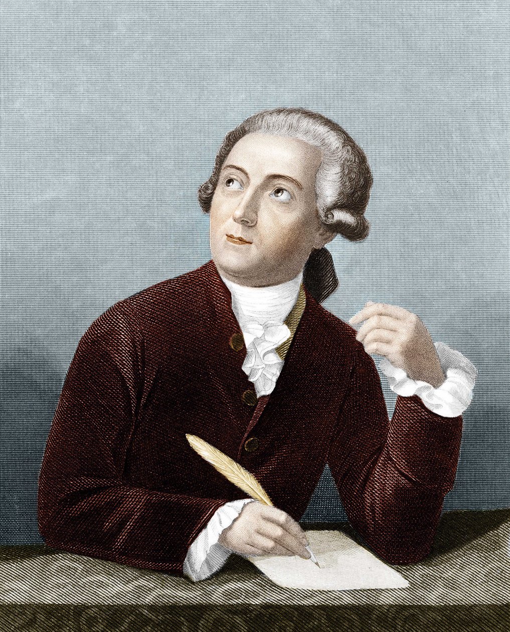 Portret van Antoine Laurent Lavoisier (1743-1794), Franse chemicus. door French School