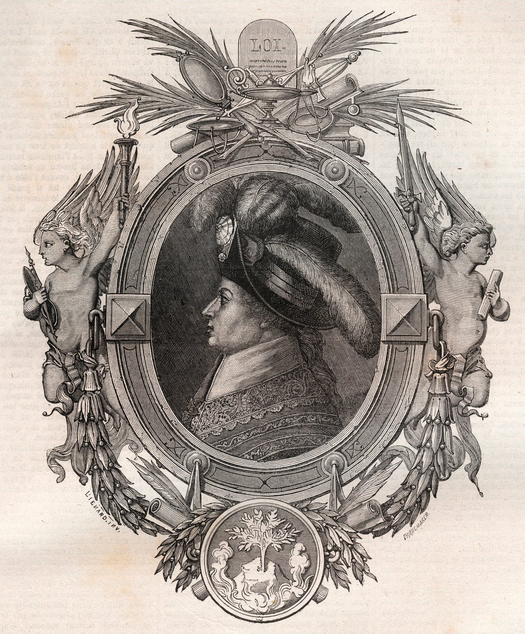Portret van Barthélemy François Marie (Markies) (1747-1830) - gravure in 